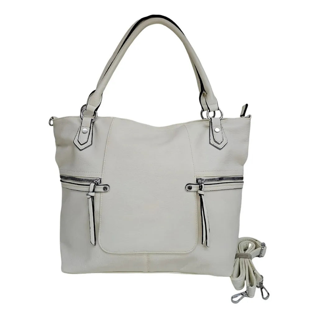 Bolsa Transversal Ombro Grande Couro Eco Reforçada Estilosa Elegante