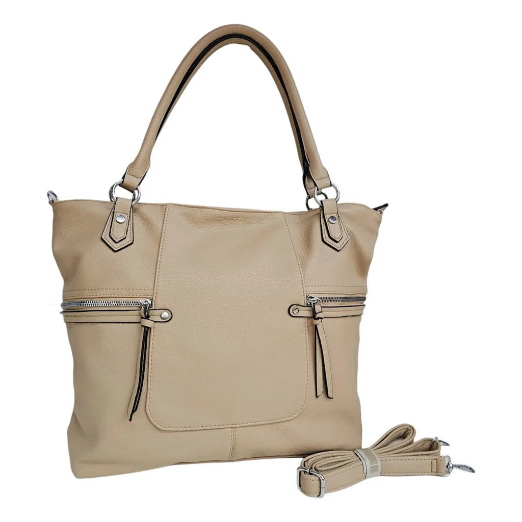 Bolsa Transversal Ombro Grande Couro Eco Reforçada Estilosa Elegante