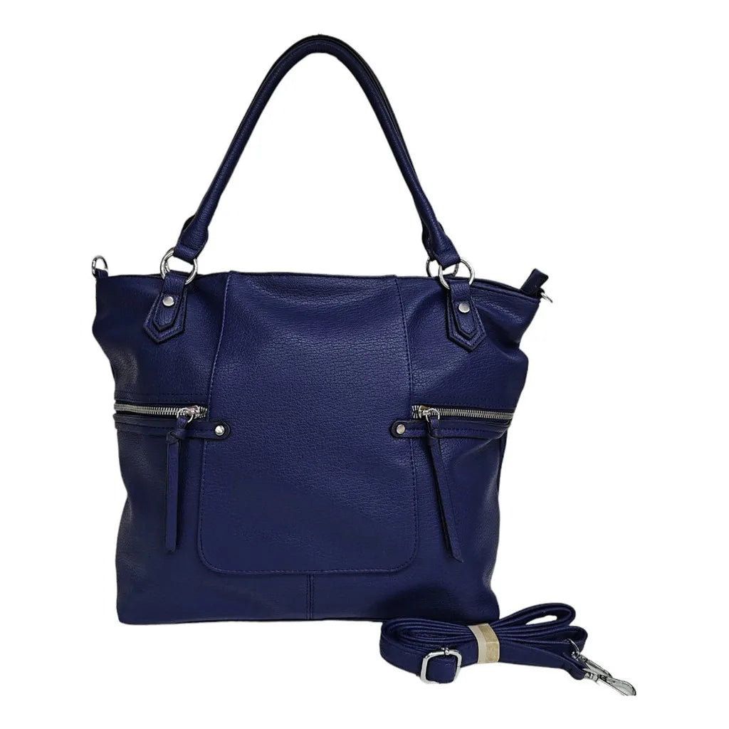 Bolsa Transversal Ombro Grande Couro Eco Reforçada Estilosa Elegante