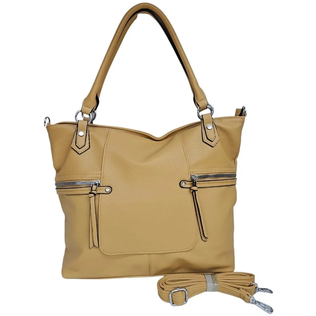 Bolsa Transversal Ombro Grande Couro Eco Reforçada Estilosa Elegante