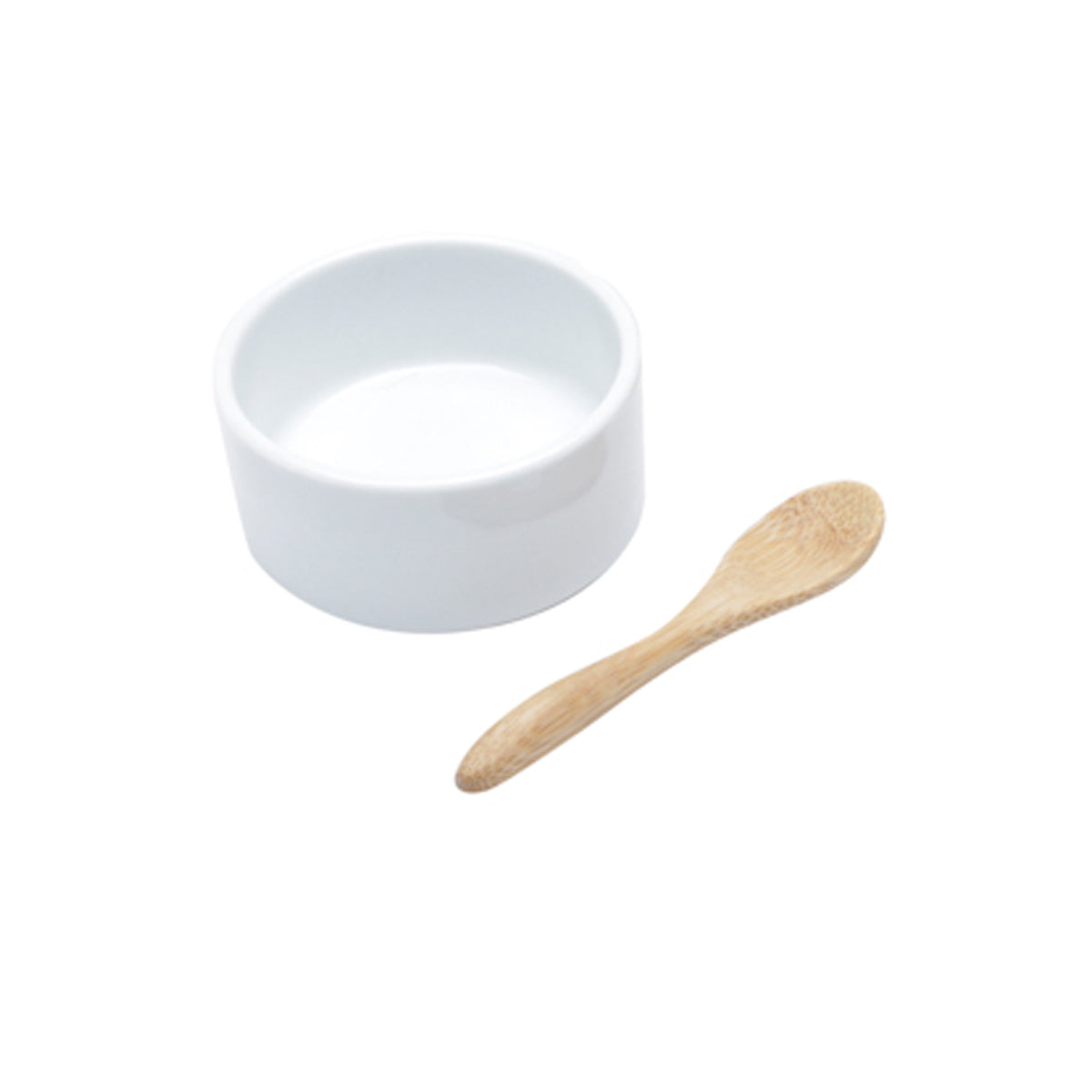 Conjunto Bandeja Bambu Com 4 Molheiras e 4 Colheres 48x9,5cm Lyor (3969)